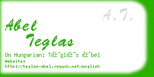 abel teglas business card